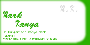 mark kanya business card